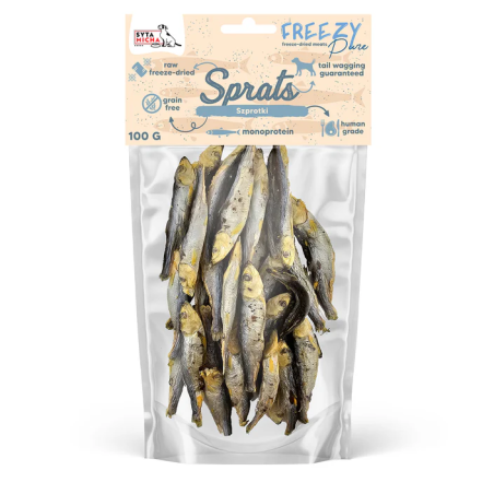 Syta Micha FREEZY Pure liofilizowane szprotki 100g – przysmak dla psa