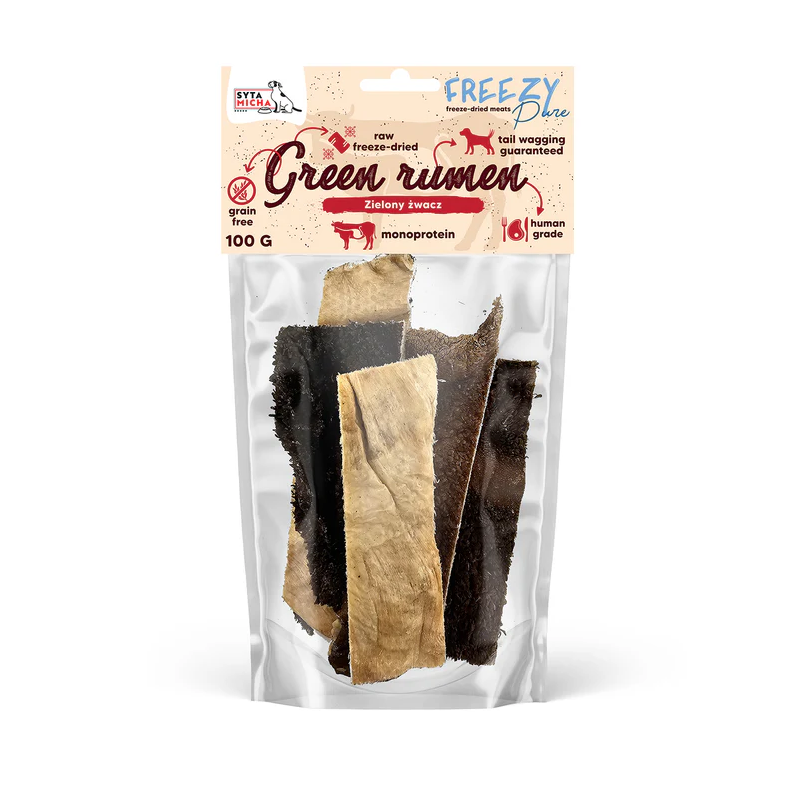 Syta Micha FREEZY Pure freeze-dried green beef tripe 80g – dog treats