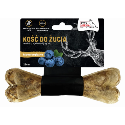 Syta Micha MAXXI kość do żucia hipoalergiczna jeleń z jagodami 22 cm – przysmak dla psa