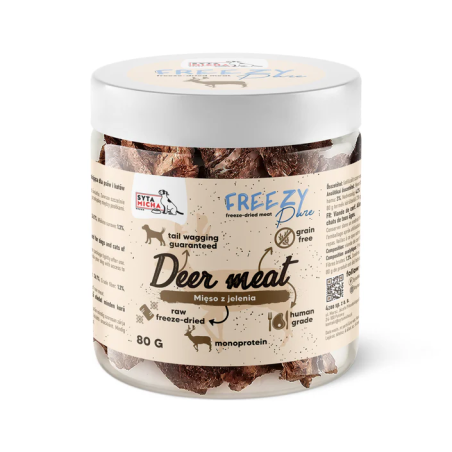 Syta Micha FREEZY Pure liofilizowane mięso z jelenia 80g – przysmak dla psa