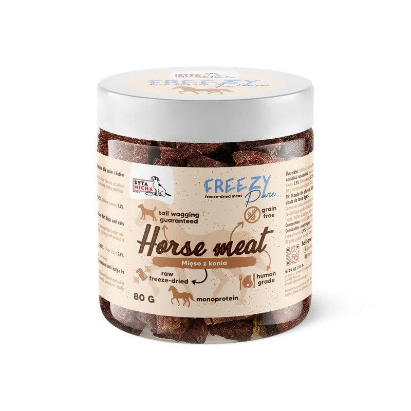 Syta Micha FREEZY Pure freeze-dried horse meat 80g – dog treats