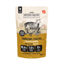 Wiejska Zagroda Lamb with Duck and Catnip 100 g – wet food for adult cats 
