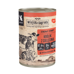 Wiejska Zagroda rabbit with veal 400 g – wet cat food