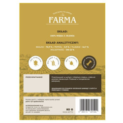 Farma Pies Paski z jelenia 80 g – naturalny przysmak dla psa