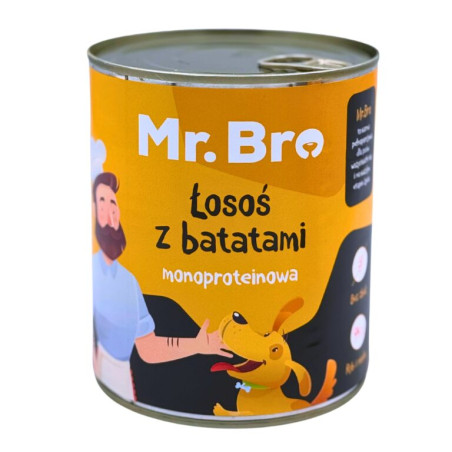 Mr.Bro salmon with sweet potatoes 800 g – wet dog food