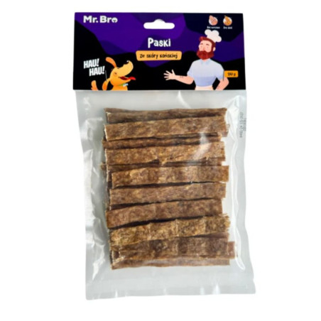 Mr.Bro Paski ze skóry końskiej 12 cm 30 szt. – naturalny gryzak dla psa