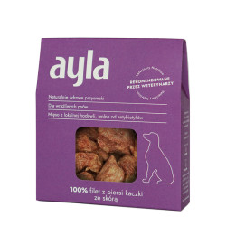 Ayla Filet z piersi kaczki ze skórą liofilizowany 28 g – naturalny przysmak dla psa