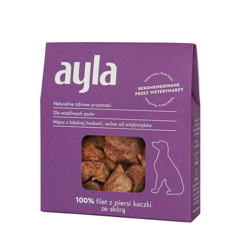Ayla freeze-dried duck breast fillet with skin 28 g – natural dog treat