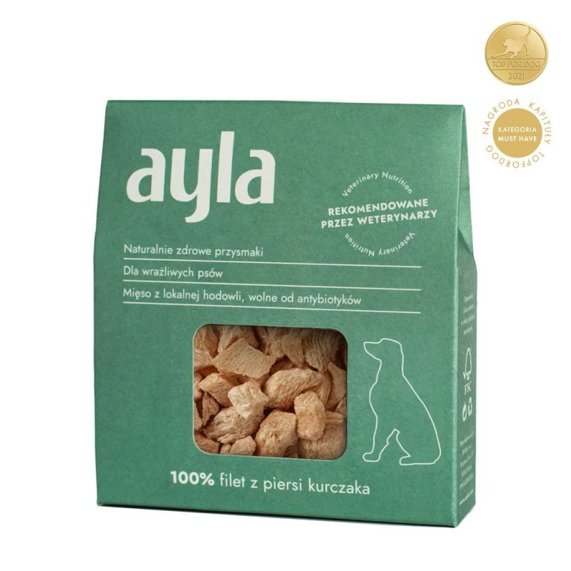 Ayla Filet z piersi kurczaka liofilizowany 28 g – naturalny przysmak dla psa