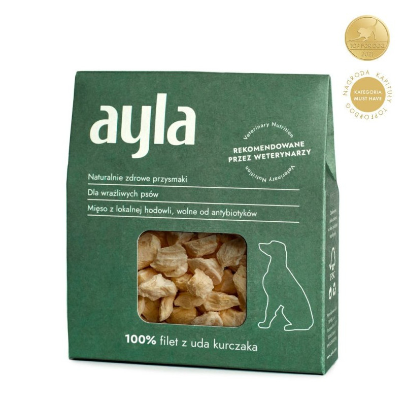 Ayla freeze-dried chicken thigh fillet 28 g – natural dog treat