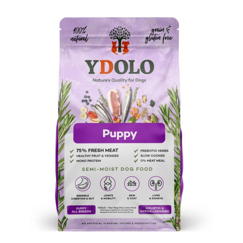 YDOLO Puppy 2.5 kg – semi-moist dry food for puppies with Iberico pork and fish