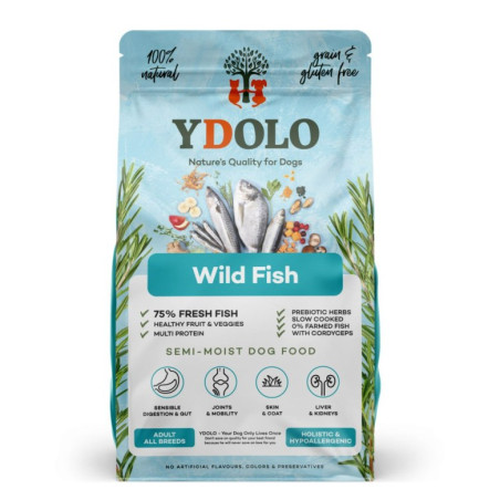 YDOLO Wild Fish 10 kg – semi-moist dry dog food with marine fish