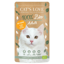 CAT'S LOVE Bio Chicken 100 g – karma mokra dla kota z ekologicznym kurczakiem