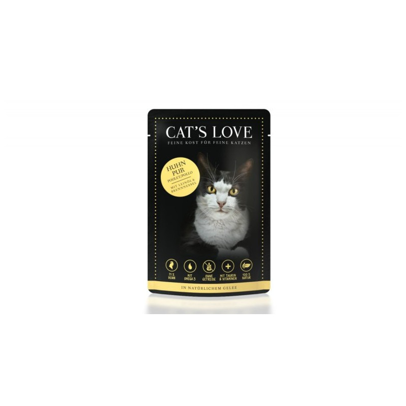 CAT'S LOVE Huhn Pur 85 g – wet cat food with chicken