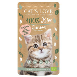 CAT'S LOVE Junior Bio Poultry 100 g – wet kitten food with organic poultry