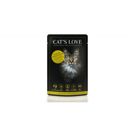 CAT'S LOVE veal  turkey 100 g – wet cat food in natural jelly