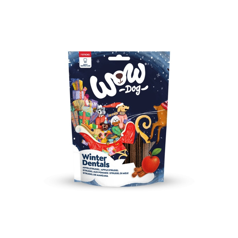 WOW Dog Winter Dentals Sticks 250 g – świąteczne gryzaki dentystyczne dla psa