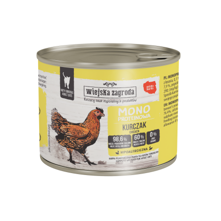 Wiejska Zagroda monoprotein chicken 200 g – wet food for cats