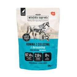 Wet Dog Food Wiejska Zagroda Horse with Veal 500g