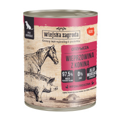 Wet Dog Food Wiejska Zagroda Pork with Horse 800g