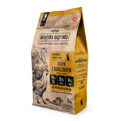 Dry Cat Food Wiejska Zagroda Turkey with Chicken for Kittens 5kg