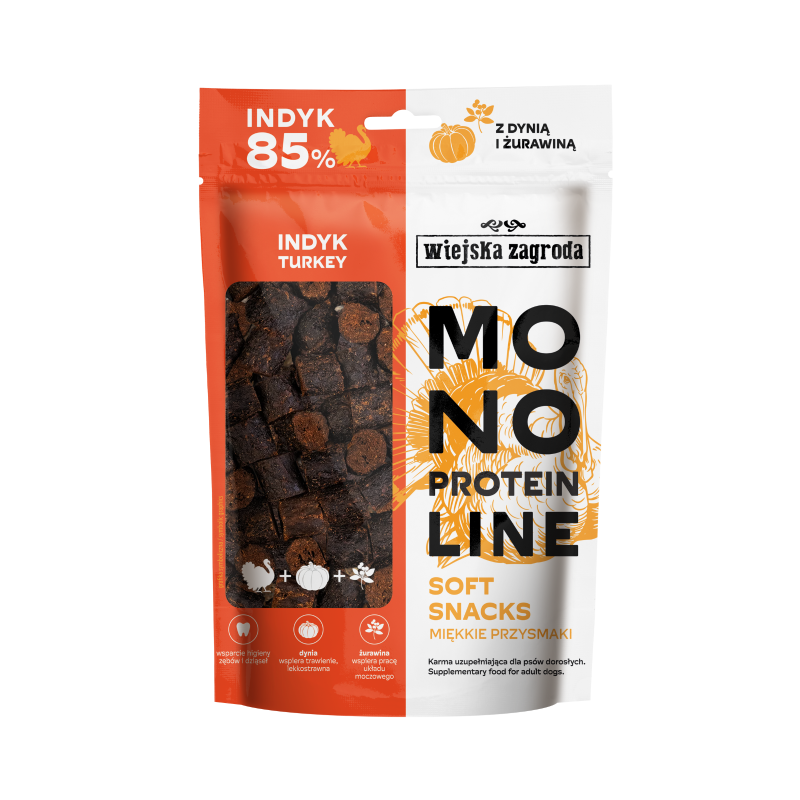 Dog Treats Wiejska Zagroda Mono Protein Soft Treats Turkey 115g