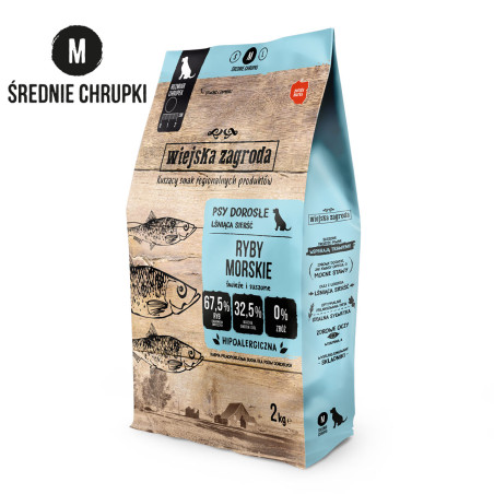 Dry Dog Food Wiejska Zagroda Sea Fish Kibble M 2kg
