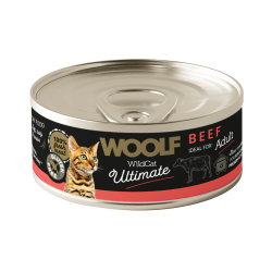 Karma mokra dla kota WOOLF Wild Cat Ultimate Can Beef Pate 85g