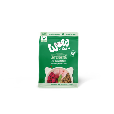 Karma sucha dla kota WOW CAT Huhn – karma z kurczaka dla dorosłych kotów 325g