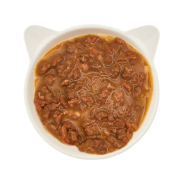 Karma mokra dla kota WOW CAT Rind in sauce – kawałki wołowiny w sosie 85g