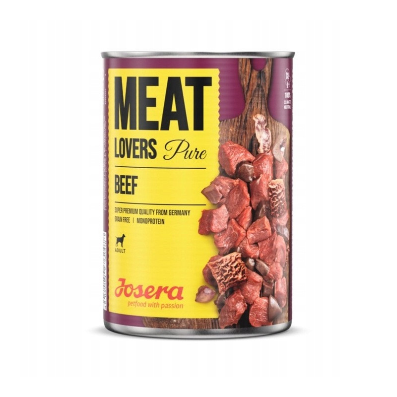Wet Dog Food JOSERA Meat Lovers Pure Beef 800g