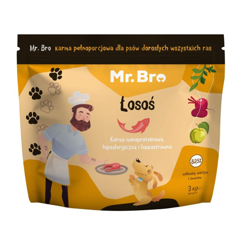 Dry dog food Mr.Bro Hypoallergenic Salmon 2 kg – for sensitive adult dogs