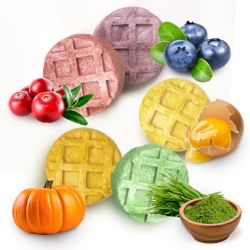 Przysmaki dla kota Wafle liofilizowane z mięsa kurczaka mix smaków 60g