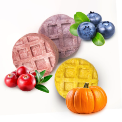 Przysmaki dla psa Dr Malou Wafle liofilizowane z mięsa kurczaka mix smaków 120g