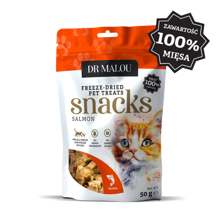 Cat Treats Meat Cubes 100% Freeze-Dried Salmon 50g