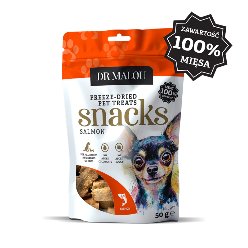 Dog Treats Meat Cubes 100% Freeze-Dried Salmon 50g