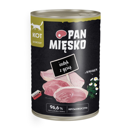 Wet Cat Food Pan Mięsko Turkey with Goose (Adult) 400g