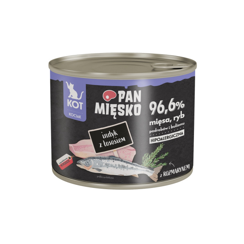Wet Cat Food Pan Mięsko Turkey with Salmon (Kitten) 200g