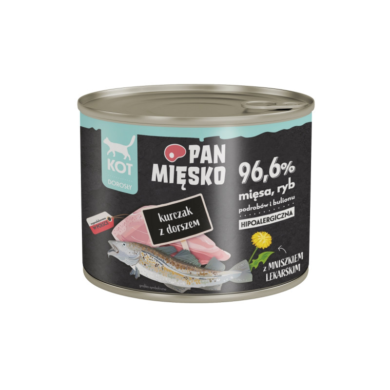 Wet Cat Food Pan Mięsko Chicken with Cod (Adult) 200g