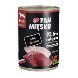 Karma mokra dla psa Pan Mięsko Indyk z jeleniem (dorosły) 400g