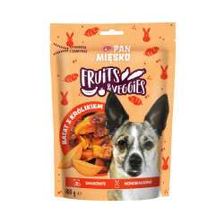 Pan Mięsko Fruits  Veggies Dog Treats Sweet Potato with Rabbit (Adult) 100g