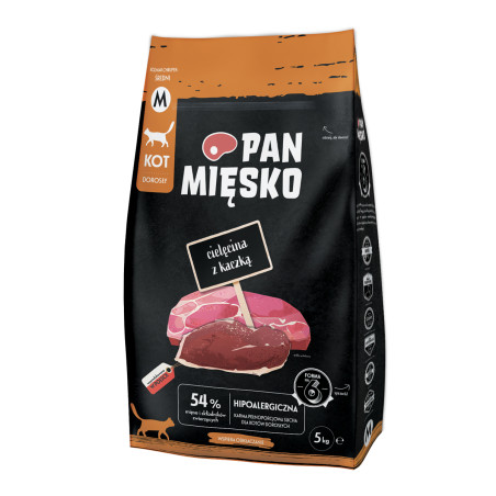 Pan Mięsko Complete Dry Cat Food Veal with Duck (Adult) M Kibble 5kg