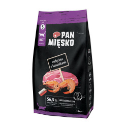 Karma sucha dla kota Pan Mięsko Cielęcina z krewetkami (dorosły) chrupki S 1,6kg