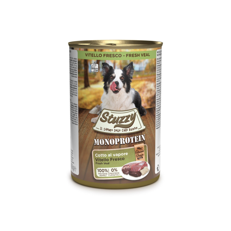 Karma mokra dla psa Stuzzy Monoprotein świeża cielęcina pasztet 400g puszka