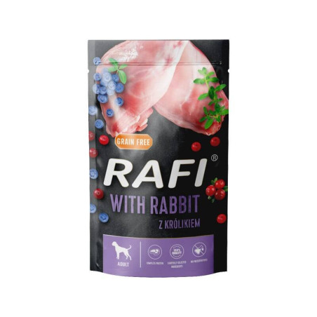RAFI Wet Dog Food Pouch Rabbit 500g