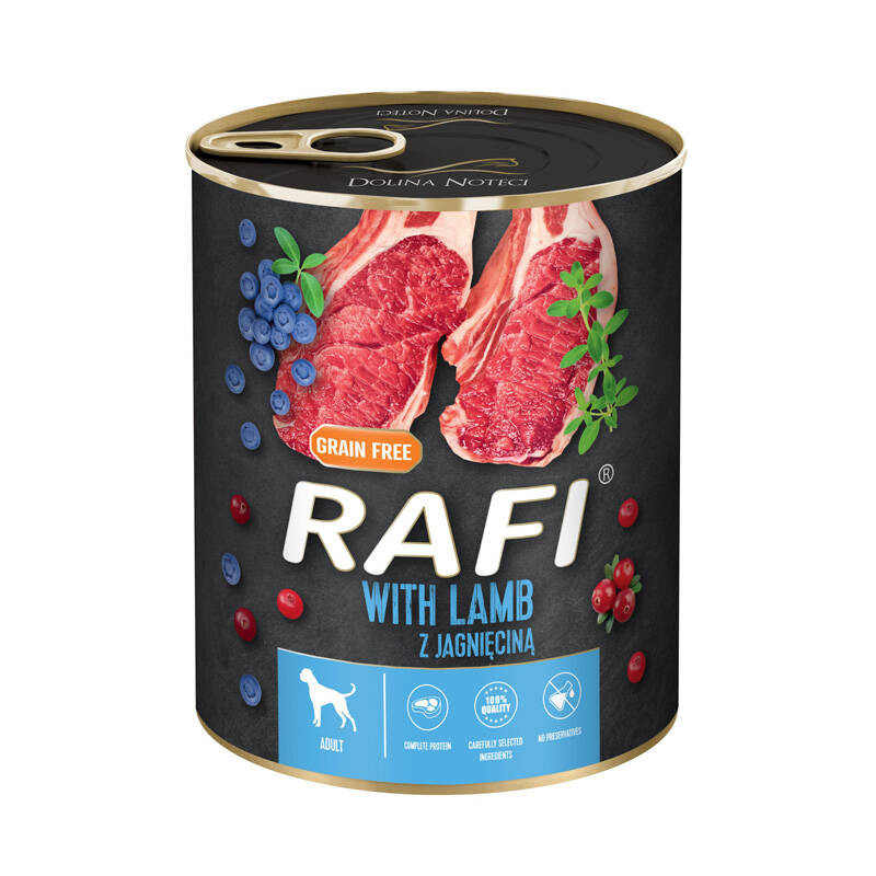 RAFI Wet Dog Food Lamb with Blueberry and Cranberry 800g