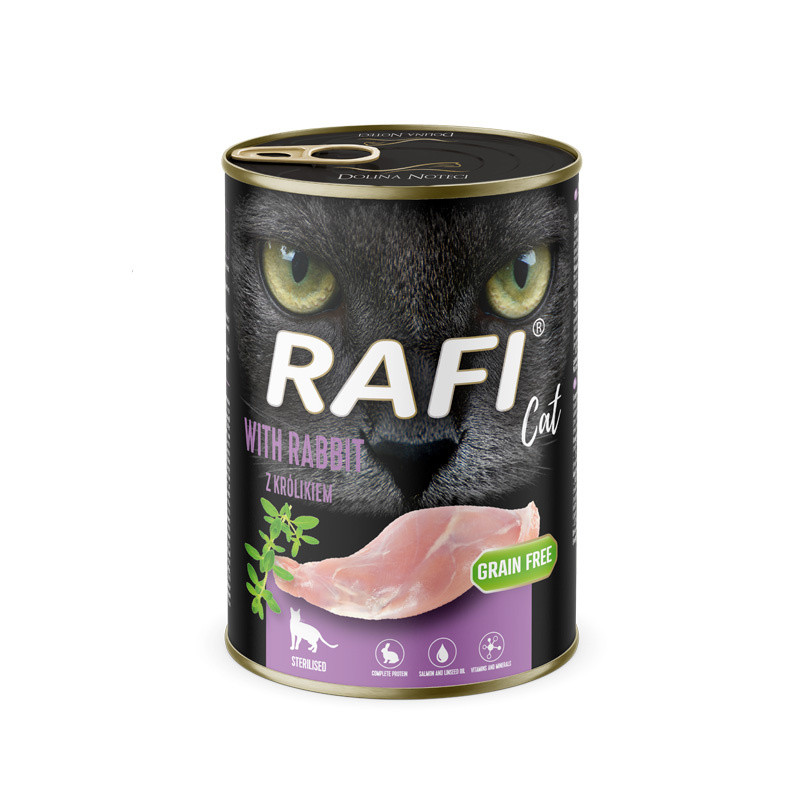 Karma mokra dla kota RAFI Cat Adult Sterilised z królikiem 400g