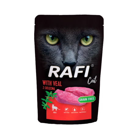 RAFI Cat Adult Wet Cat Food Pouch Veal 100g