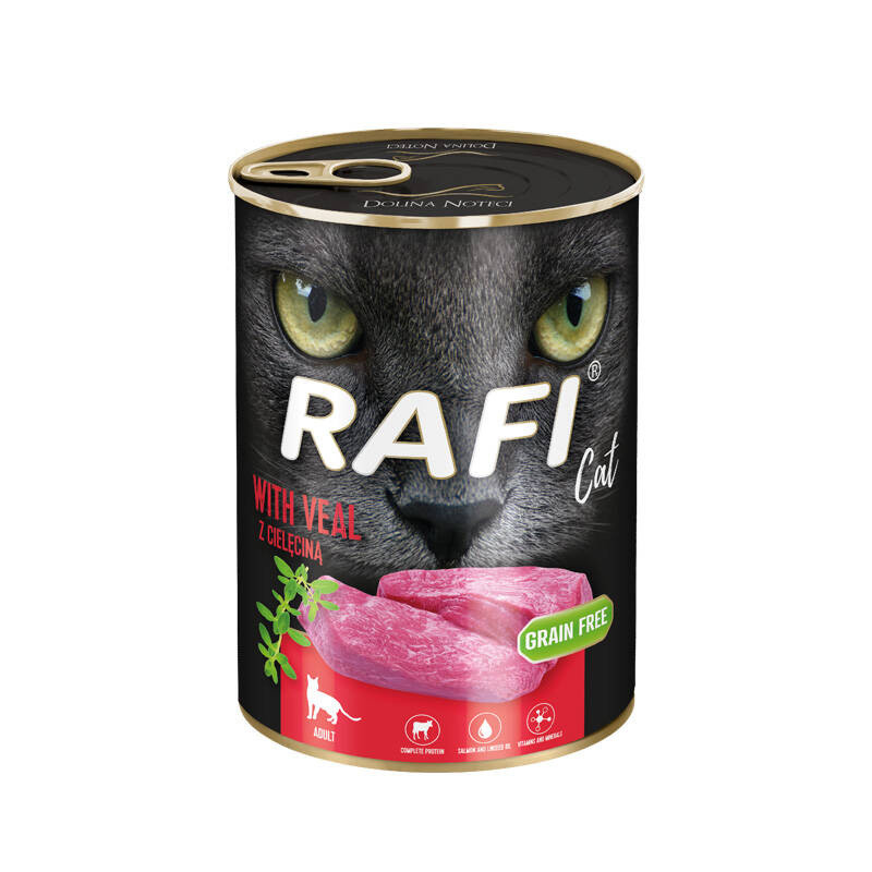 Karma mokra dla kota RAFI Cat Adult z cielęciną 400g
