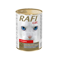 Karma mokra dla kota RAFI Cat kawałki z wołowiną w sosie 415g